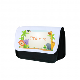 Trousse a crayon personnalisée safari