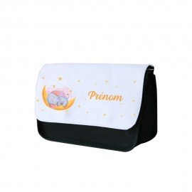 Trousse a crayon personnalisée éléphant lune