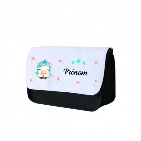Trousse a crayon personnalisée licorne étoile