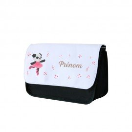 Trousse a crayon personnalisée panda danseuse