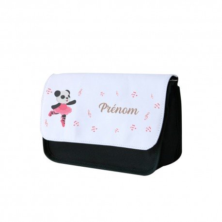 Trousse a crayon personnalisée panda danseuse
