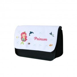 Trousse a crayon personnalisée avec une sirène