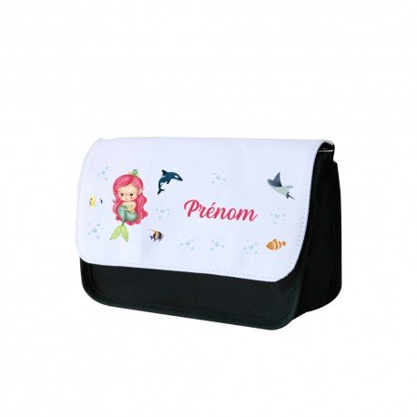 Trousse a crayon personnalisée avec une sirène