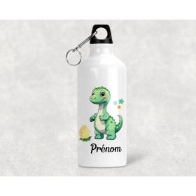 Gourde personnalisée avec un dinosaure et prénom