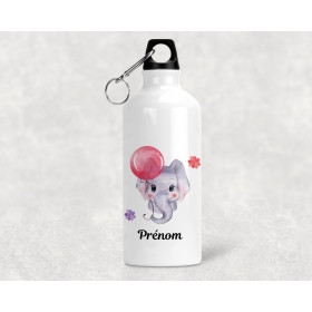 Gourde personnalisée avec un éléphant et prénom