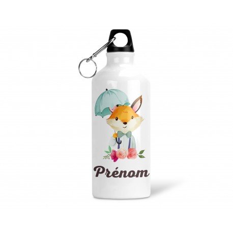 Gourde personnalisée avec un pompier et prénom