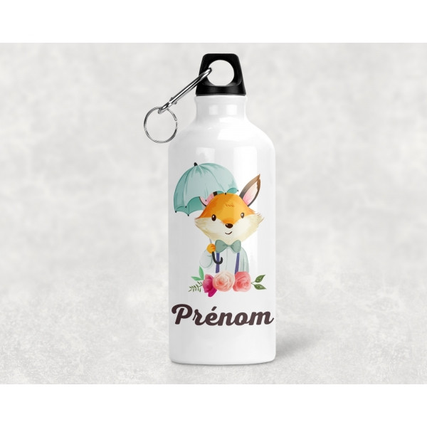 Gourde personnalisée avec un pompier et prénom