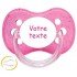 Tétine anatomique paillette rose
