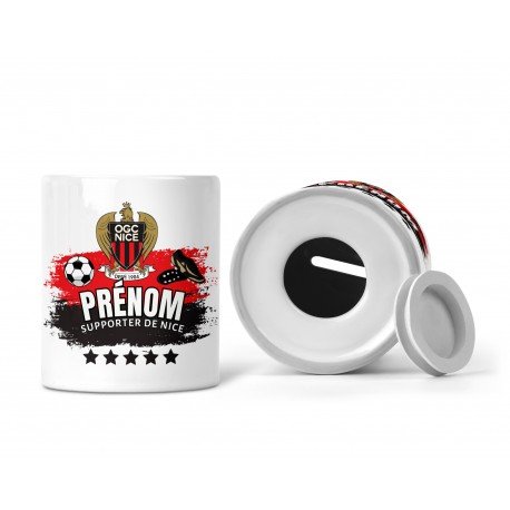Tirelire personnalisée foot OGC Nice