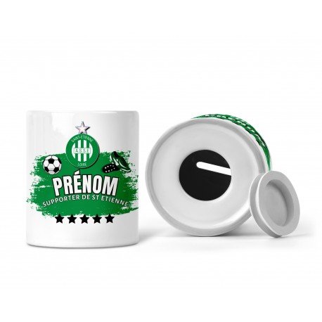 Tirelire personnalisée foot Saint Etienne