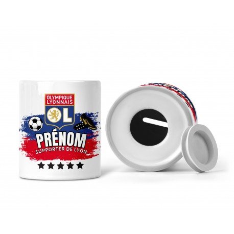 Tirelire personnalisée foot Lyon