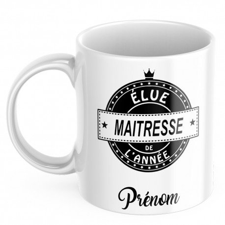 Mug tasse personnalisé élue maitresse de l'année