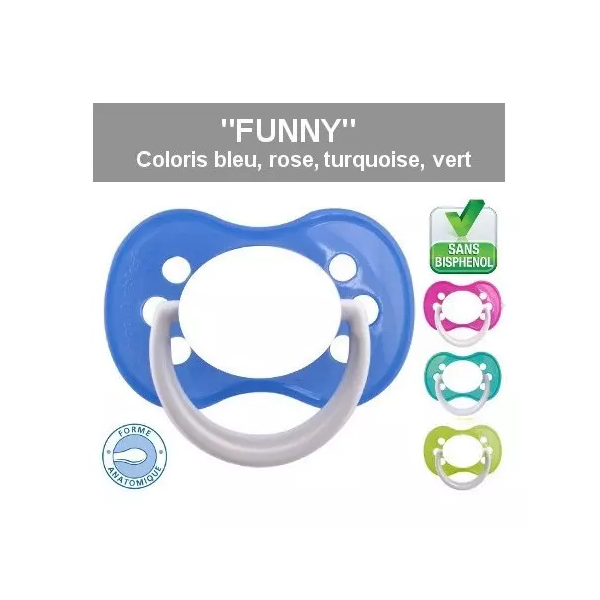 Tétine bébé avec une lune et un bébé