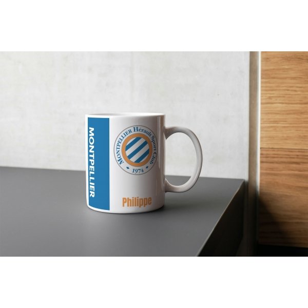 Mug tasse personnalisé Montpellier et prénom