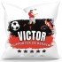 Coussin personnalisé Foot Rennes avec prénom