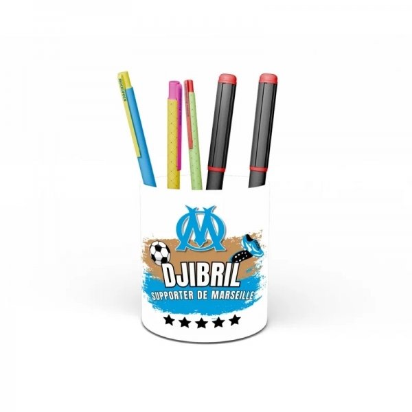 Pot à crayons personnalisé Olympique de Marseille