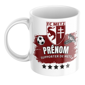 Mug tasse personnalisé foot Metz et prénom