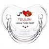 Tétine personnalisée Rugby j'aime Toulon comme..