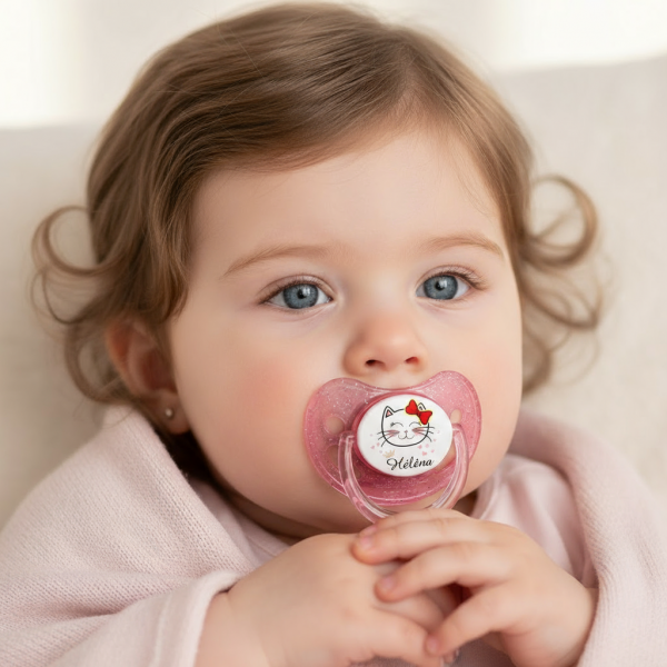 Tétine personnalisée chat mignon