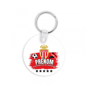Porte clé personnalisé aux couleurs de Monaco avec prénom