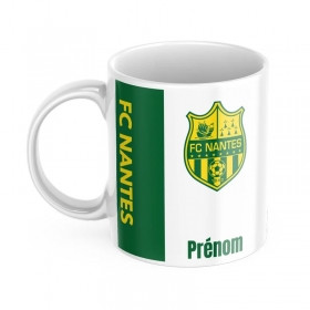 Mug tasse personnalisé foot Nantes et prénom
