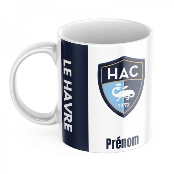 Mug tasse personnalisé foot Le Havre et prénom