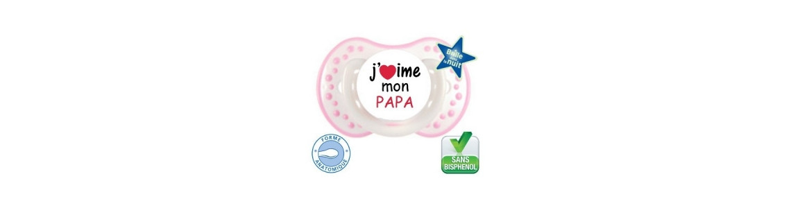 Tétine bébé j'aime