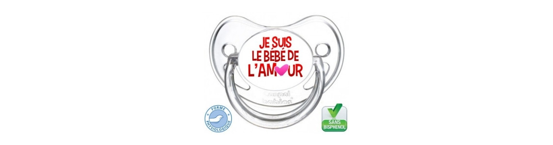 Tétine bébé message