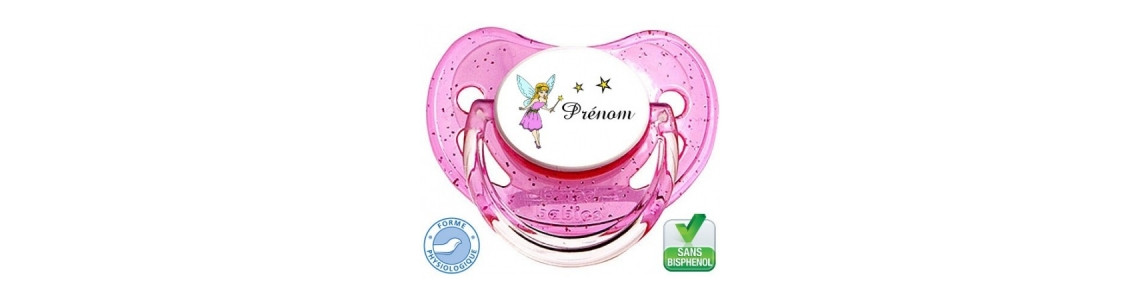 Sucette bébé logo avec prénom