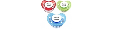 Lot de 3 tétines personnalisées
